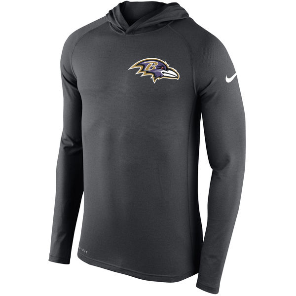 Men's Baltimore Ravens Nike Charcoal Stadium Touch Hooded Performance Long Sleeve T-Shirt,We sell and wholesale Men's Baltimore Ravens Nike Charcoal Stadium Touch Hooded Performance Long Sleeve T-Shirt on line form chian!